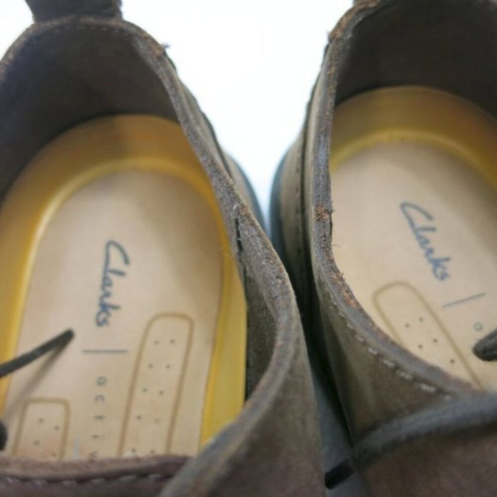 Clarks Active Air Dirty Nubuck Leather Oxfords Shoes Casual Footwear Mens Sz 8 - Picture 6 of 7